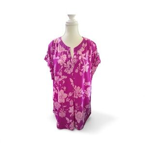 Dear Scarlett Pink Floral Blouse · Size XL